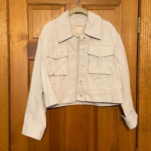 Free shipping! H&M Off White Denim Jacket